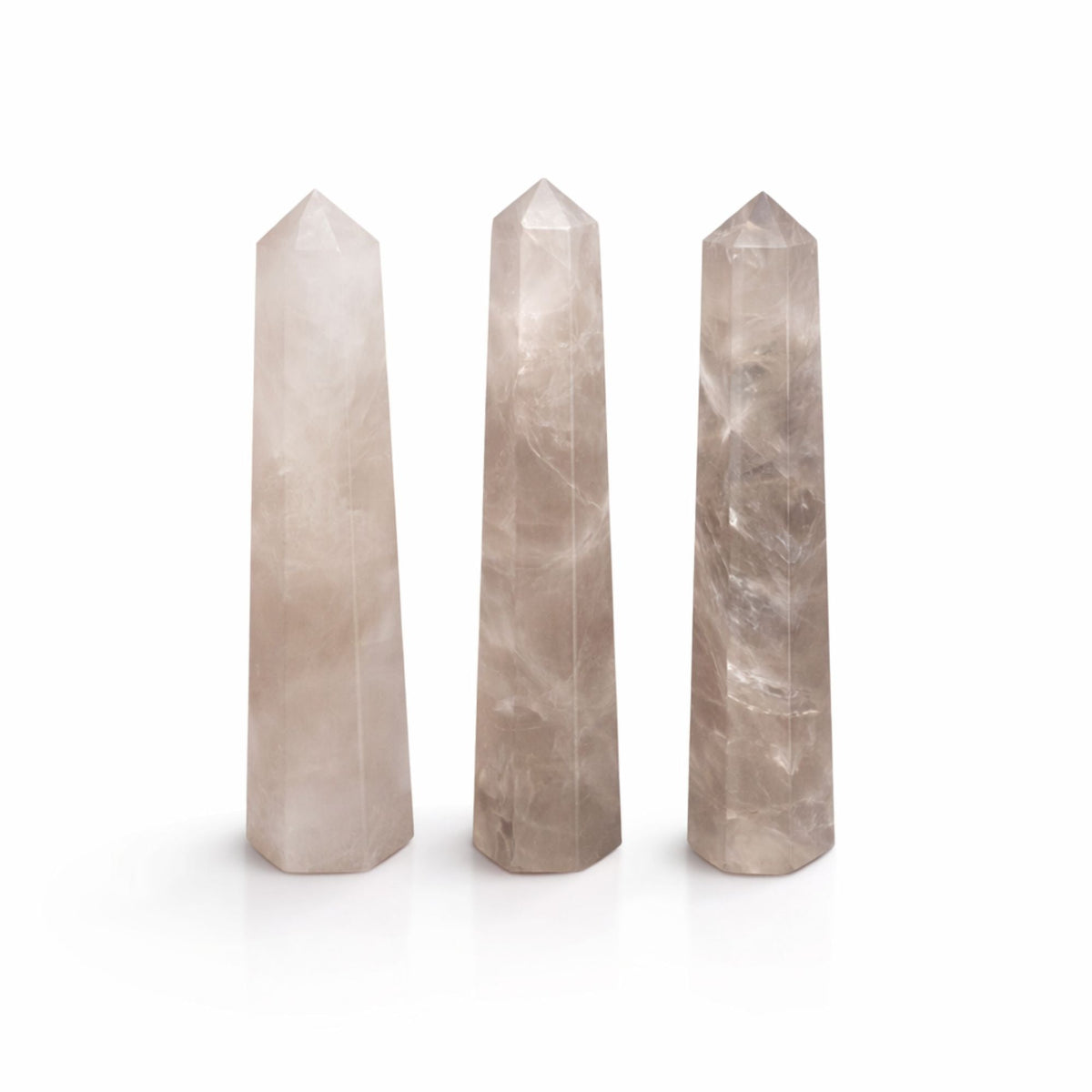 Gemstone Six Face Obelisk Point approx 11cm - Smoky Quartz Points