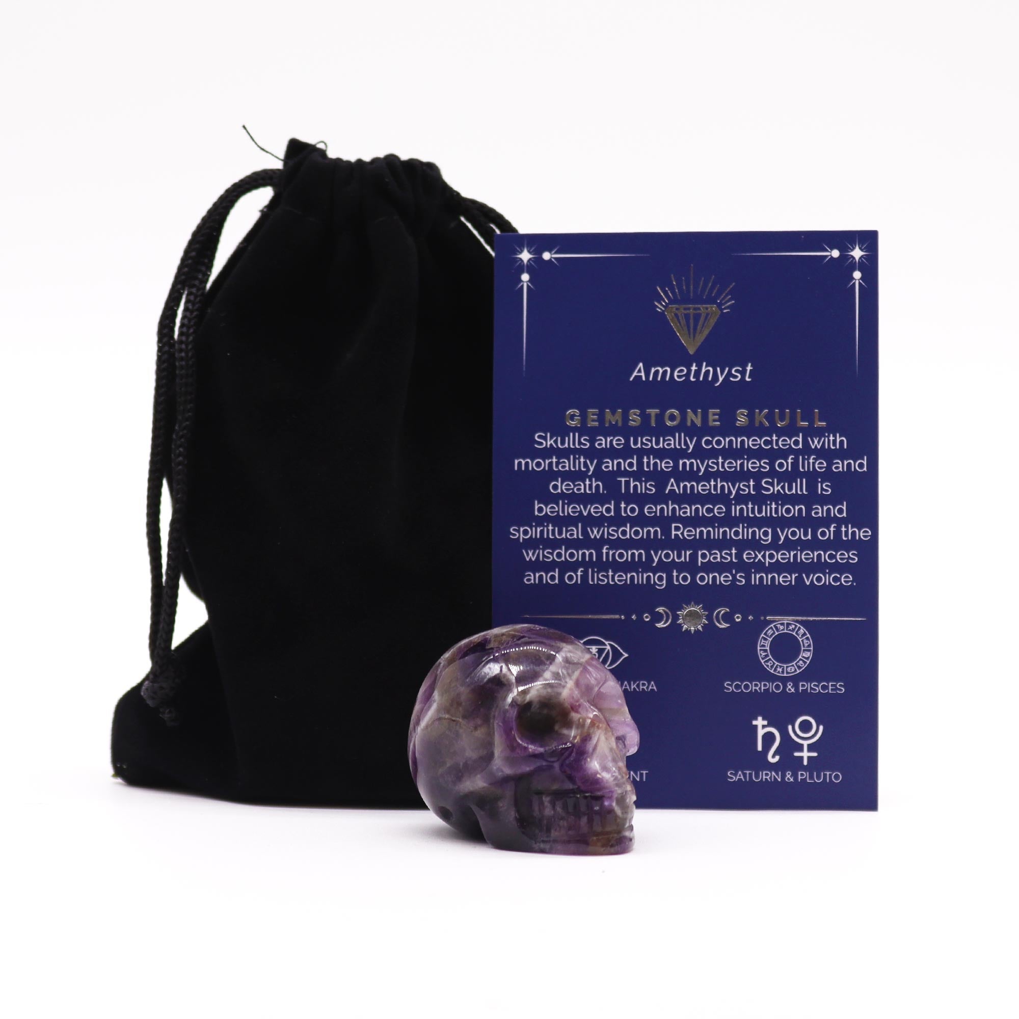 Gemstone Small Skull - Amethyst From Witch, Please!