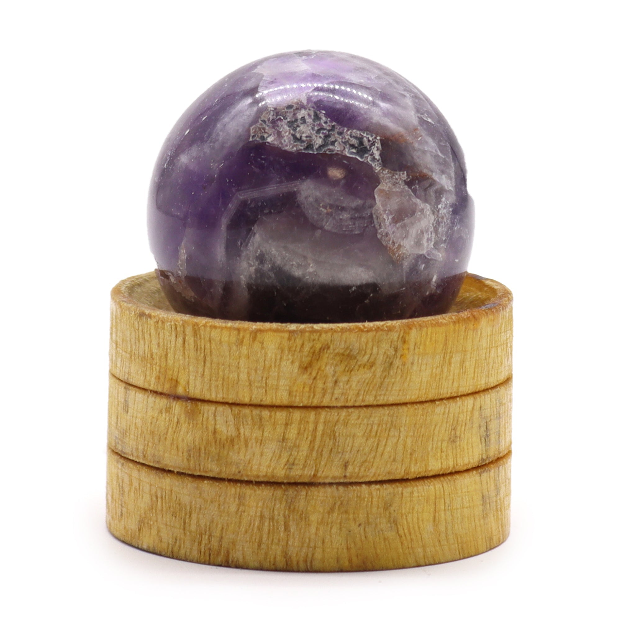 Gemstone Sphere 40mm - African Amethyst with Stand From Witch, Please!