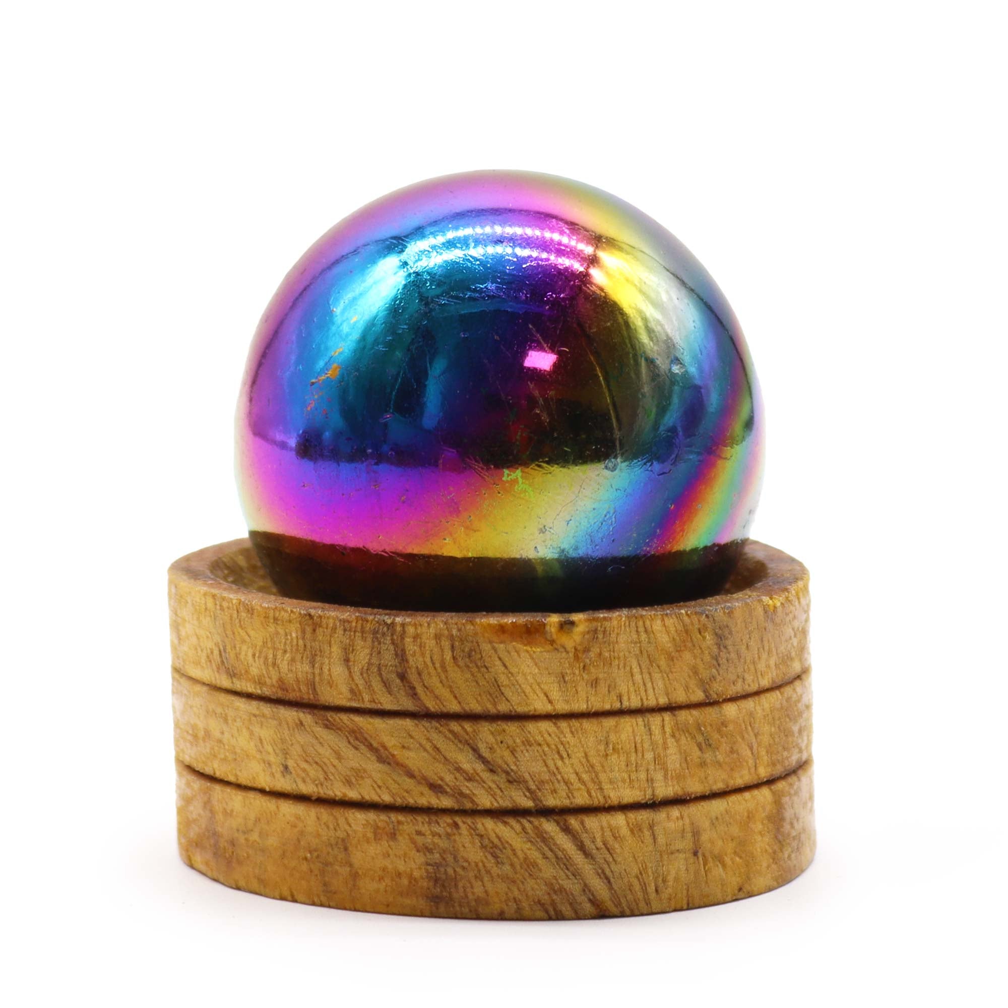 Gemstone Sphere 50mm - Amethyst Aura with Stand From Witch, Please!