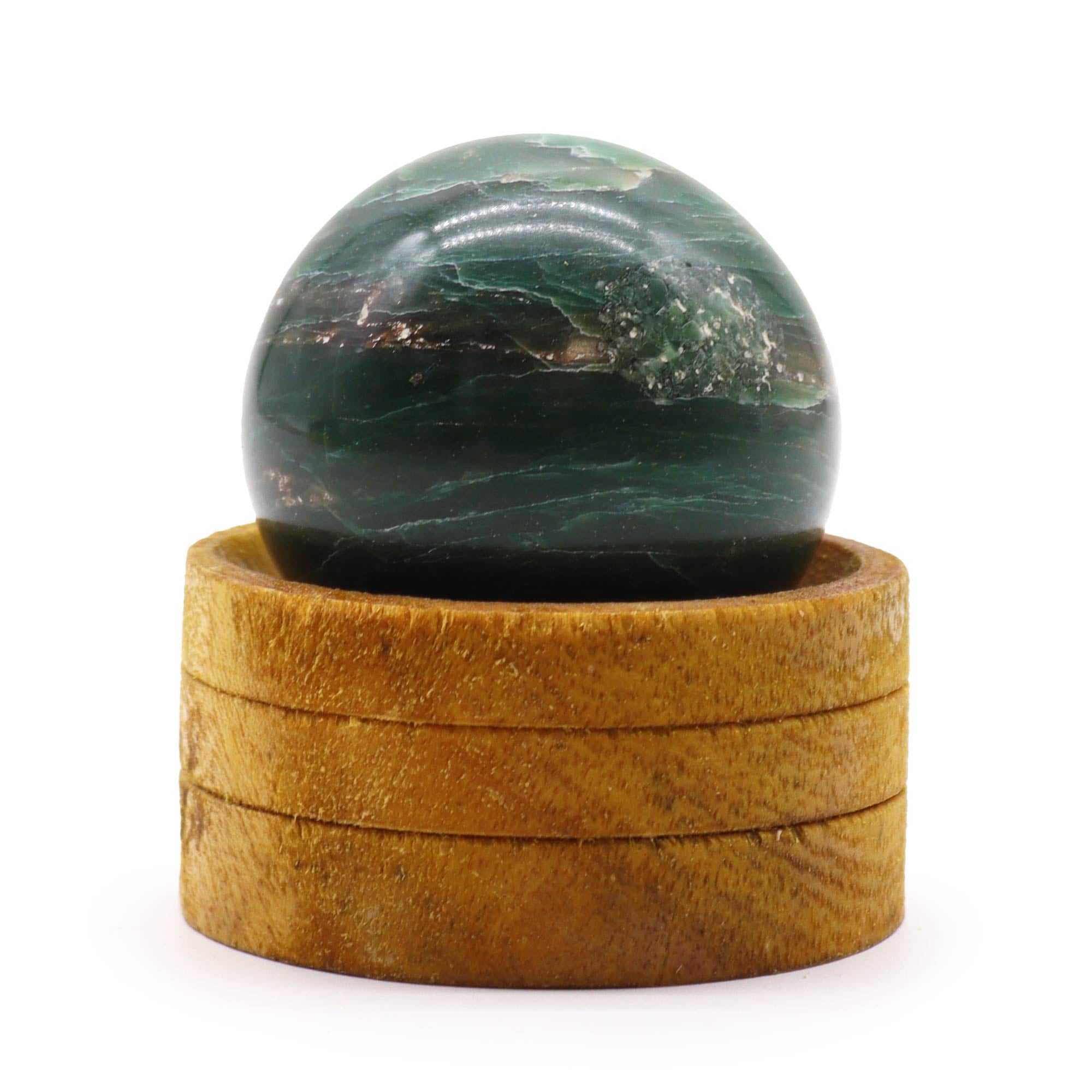 Gemstone Sphere 50mm - Indian Jade  with Stand From Witch, Please!