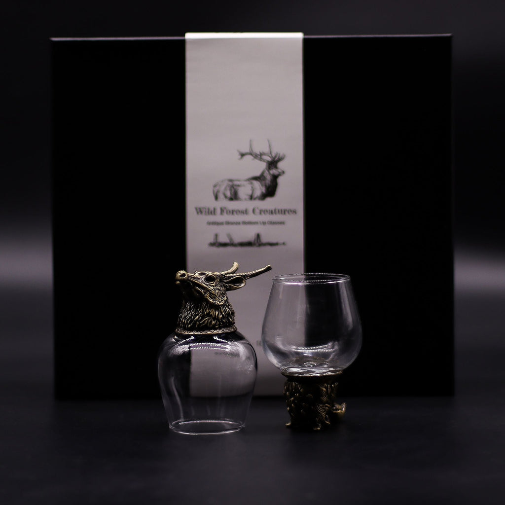 Gift Set of 6 Glasses (50ml) - Mystical Creatures - Antique Bronze