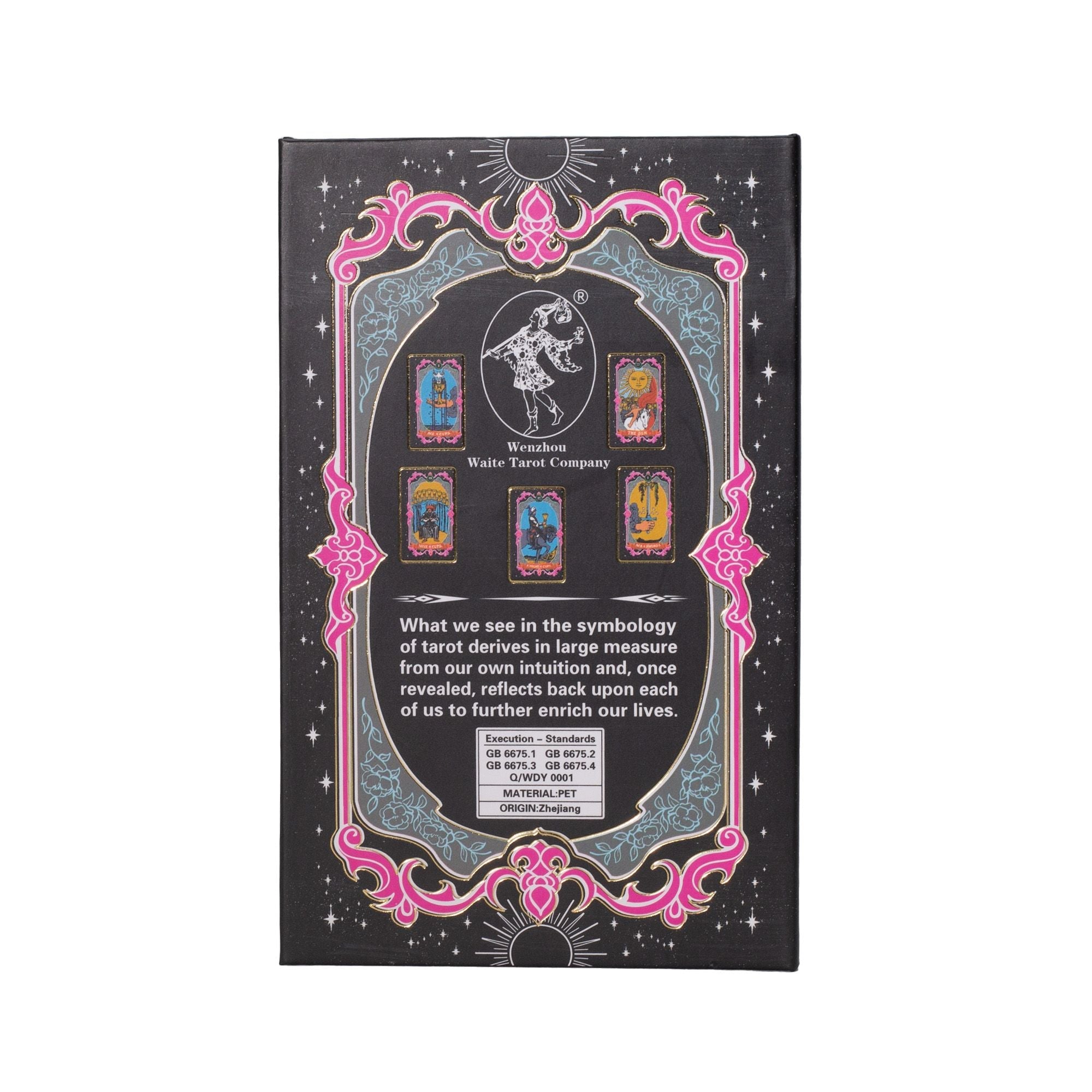 Gold Foil Tarot Card Set - with booklet Cards & Reading Cloths