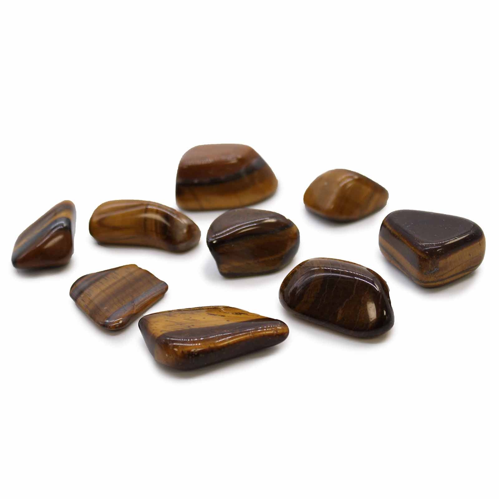 L Tumble Stones - Tiger Eye - Gold From Witch, Please!