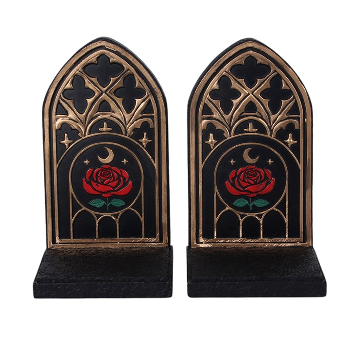 Gothic Rose Cathedral Arch Bookends