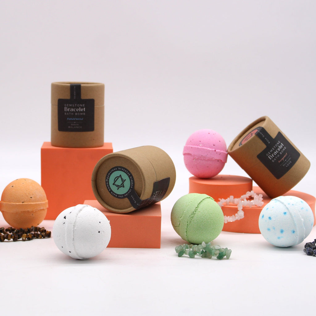 Green Aventurine Gem Bracelet Bath Bomb From Witch, Please!