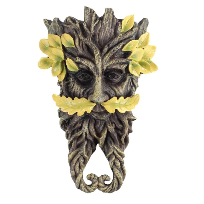 Green Man Twisted Beard Wall Plaque