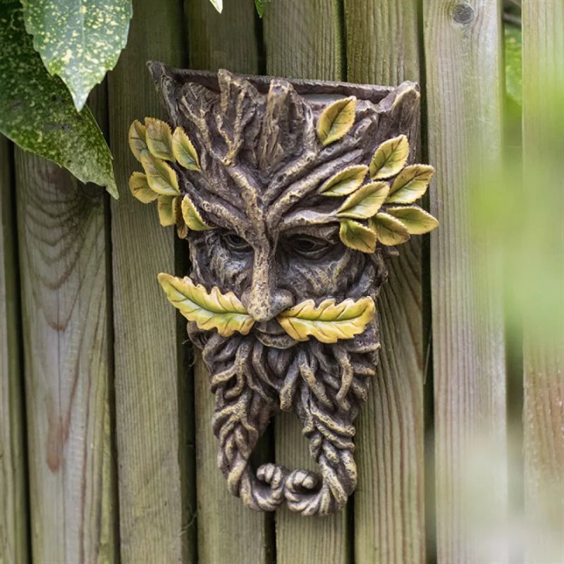 Green Man Twisted Beard Wall Plaque