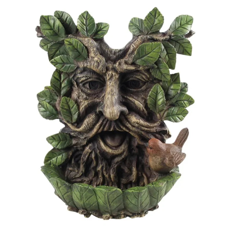 Green Man Wall Bird Bath