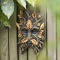 Green Man Yellow Oak Leaf Wall Plaque