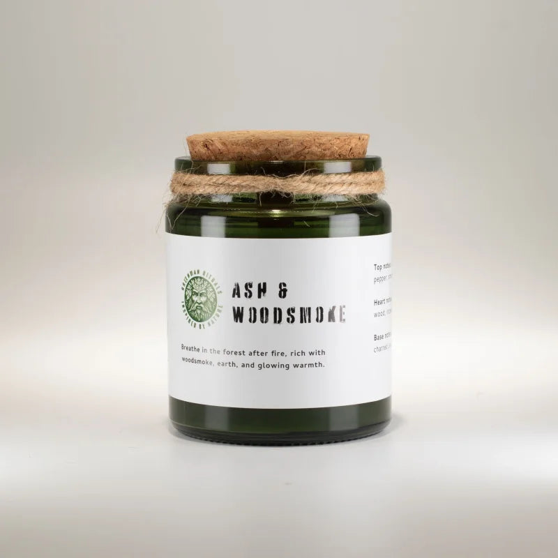 Greenman Woodwick Soy Candle - Ash & Woodsmoke Rituals Candles
