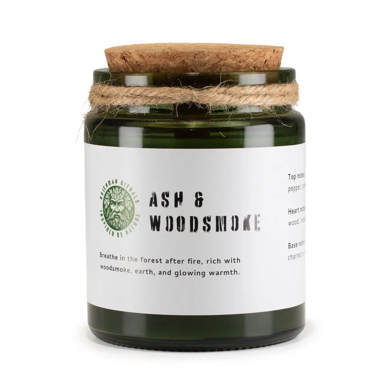 Greenman Woodwick Soy Candle - Ash & Woodsmoke Rituals Candles