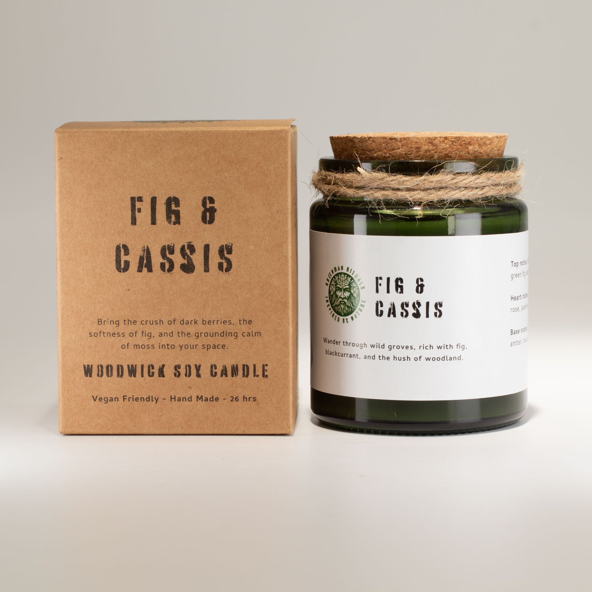 Greenman Woodwick Soy Candle - Fig & Cassis Rituals Candles