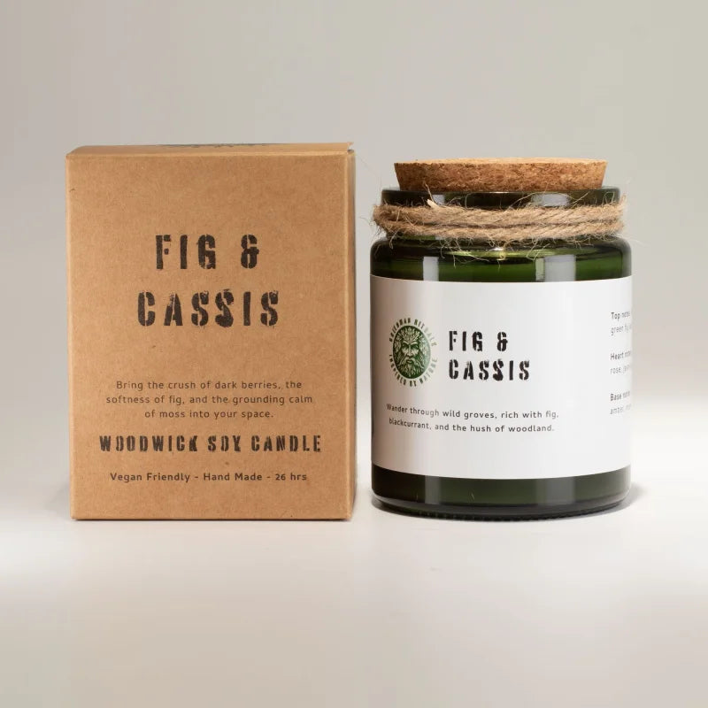 Greenman Woodwick Soy Candle - Fig & Cassis Rituals Candles