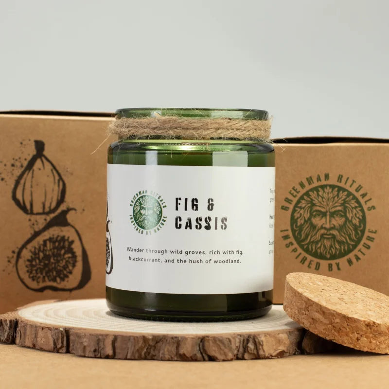 Greenman Woodwick Soy Candle - Fig & Cassis Rituals Candles