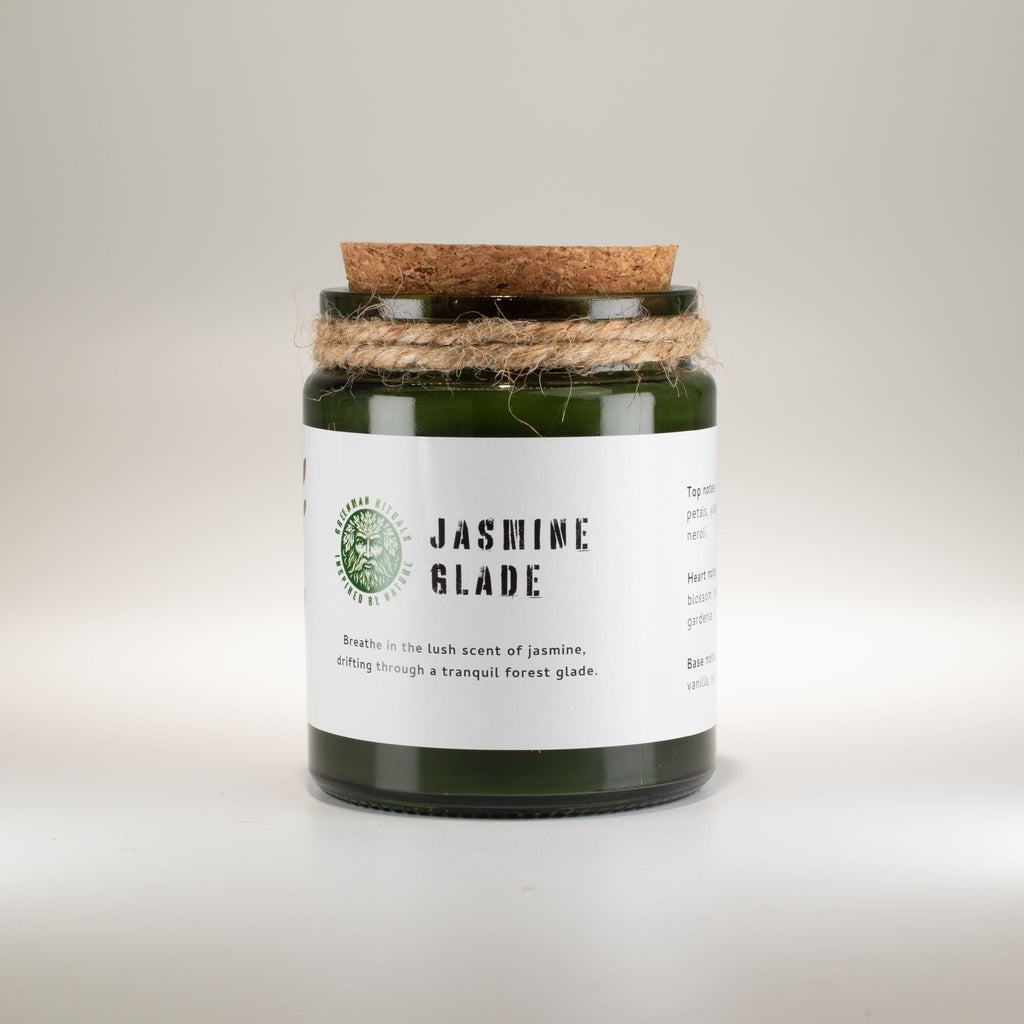 Greenman Woodwick Soy Candle - Jasmine Glade Rituals Candles