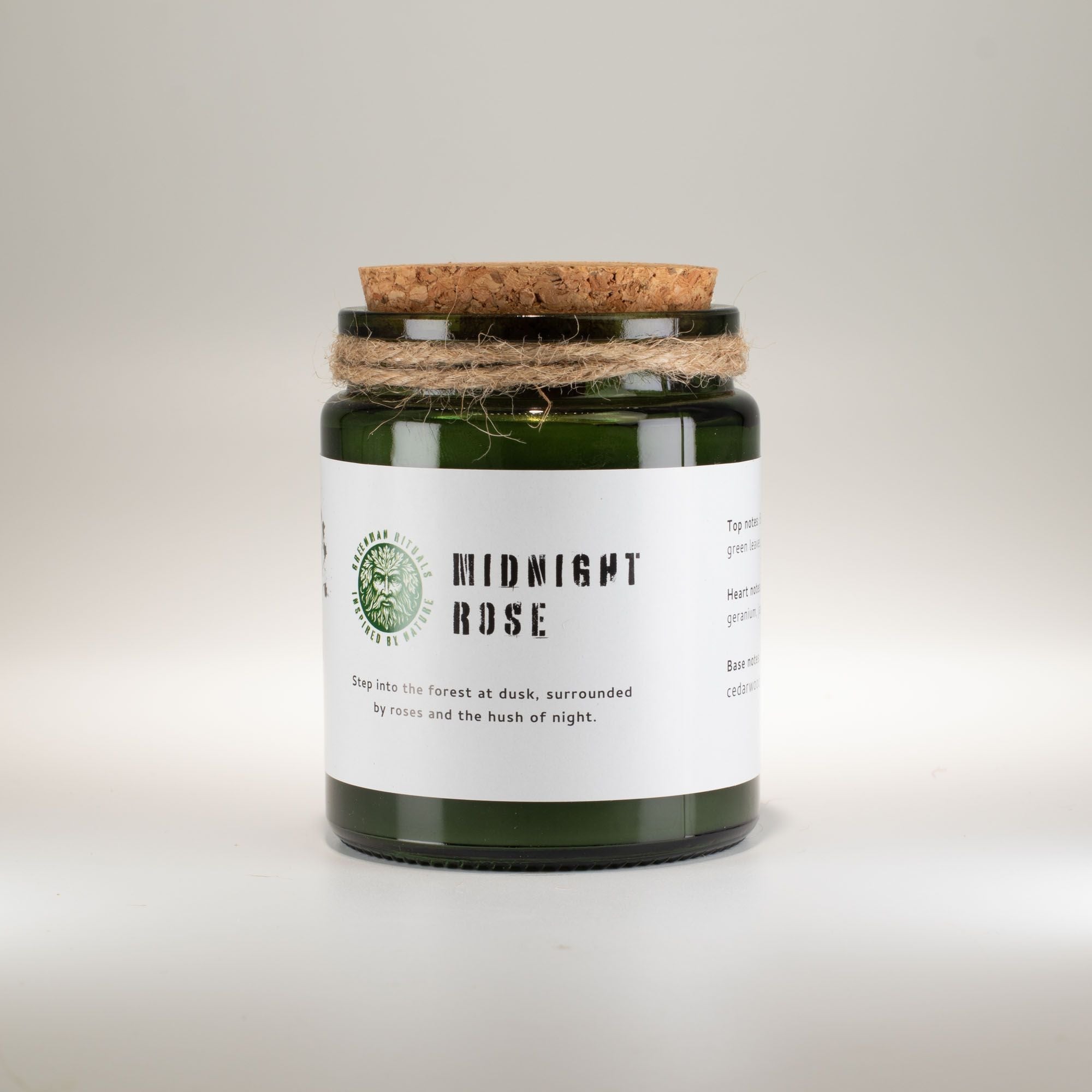 Greenman Woodwick Soy Candle - Midnight Rose Rituals Candles