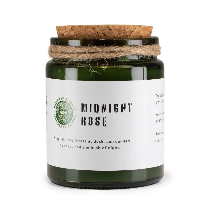 Greenman Woodwick Soy Candle - Midnight Rose Rituals Candles