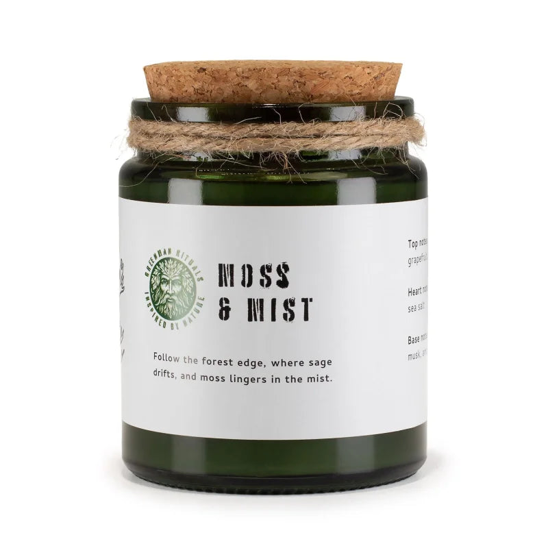 Greenman Woodwick Soy Candle - Moss & Mist Rituals Candles