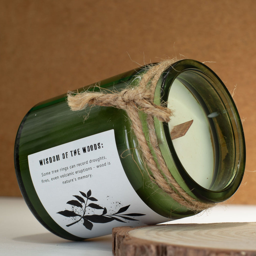 Greenman Woodwick Soy Candle - Sage & Mintwood Rituals Candles