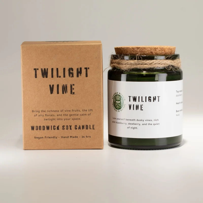 Greenman Woodwick Soy Candle - Twilight Vine Rituals Candles