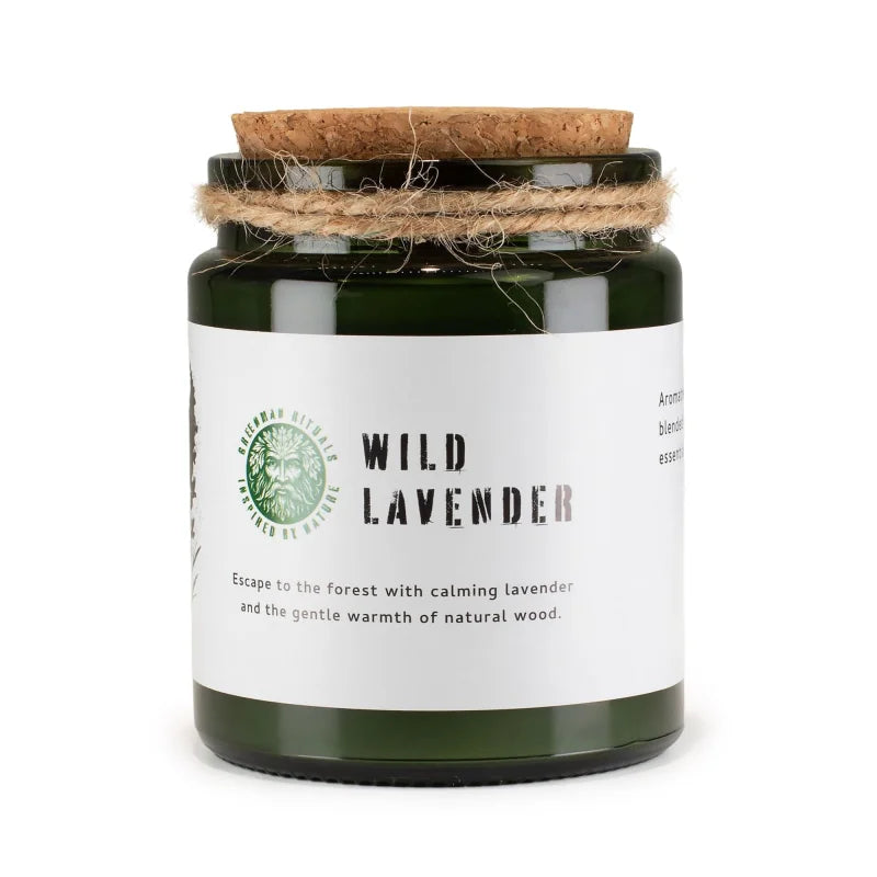 Greenman Woodwick Soy Candle - Wild Lavender Rituals Candles