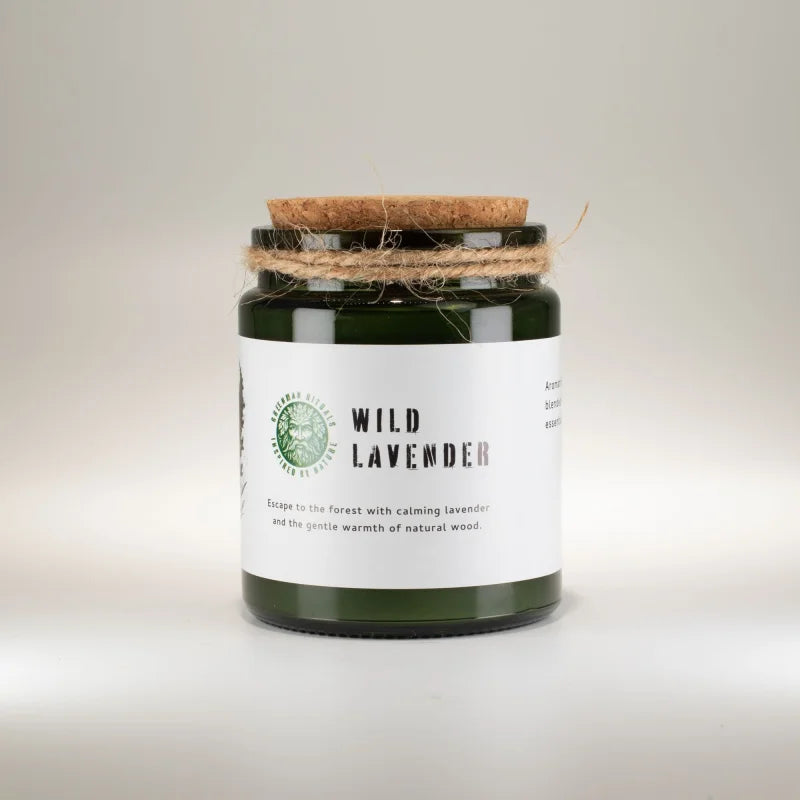 Greenman Woodwick Soy Candle - Wild Lavender Rituals Candles