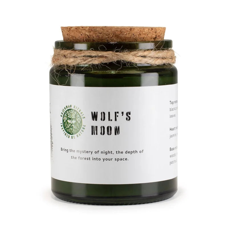 Greenman Woodwick Soy Candle - Wolf’s Moon Rituals Candles