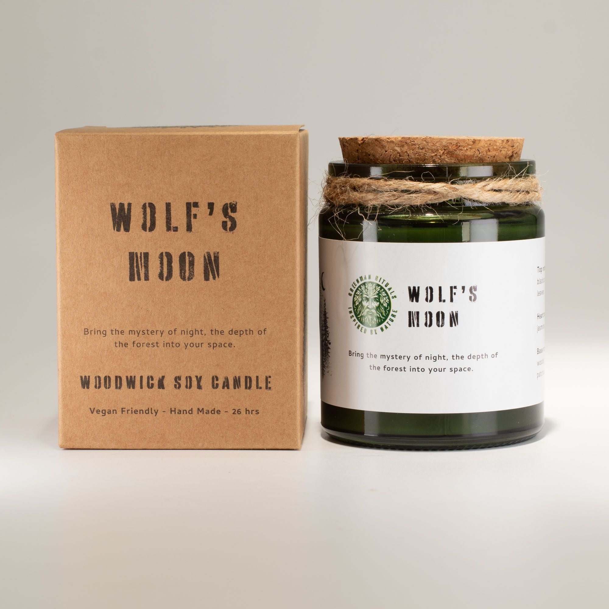Greenman Woodwick Soy Candle - Wolf’s Moon Rituals Candles