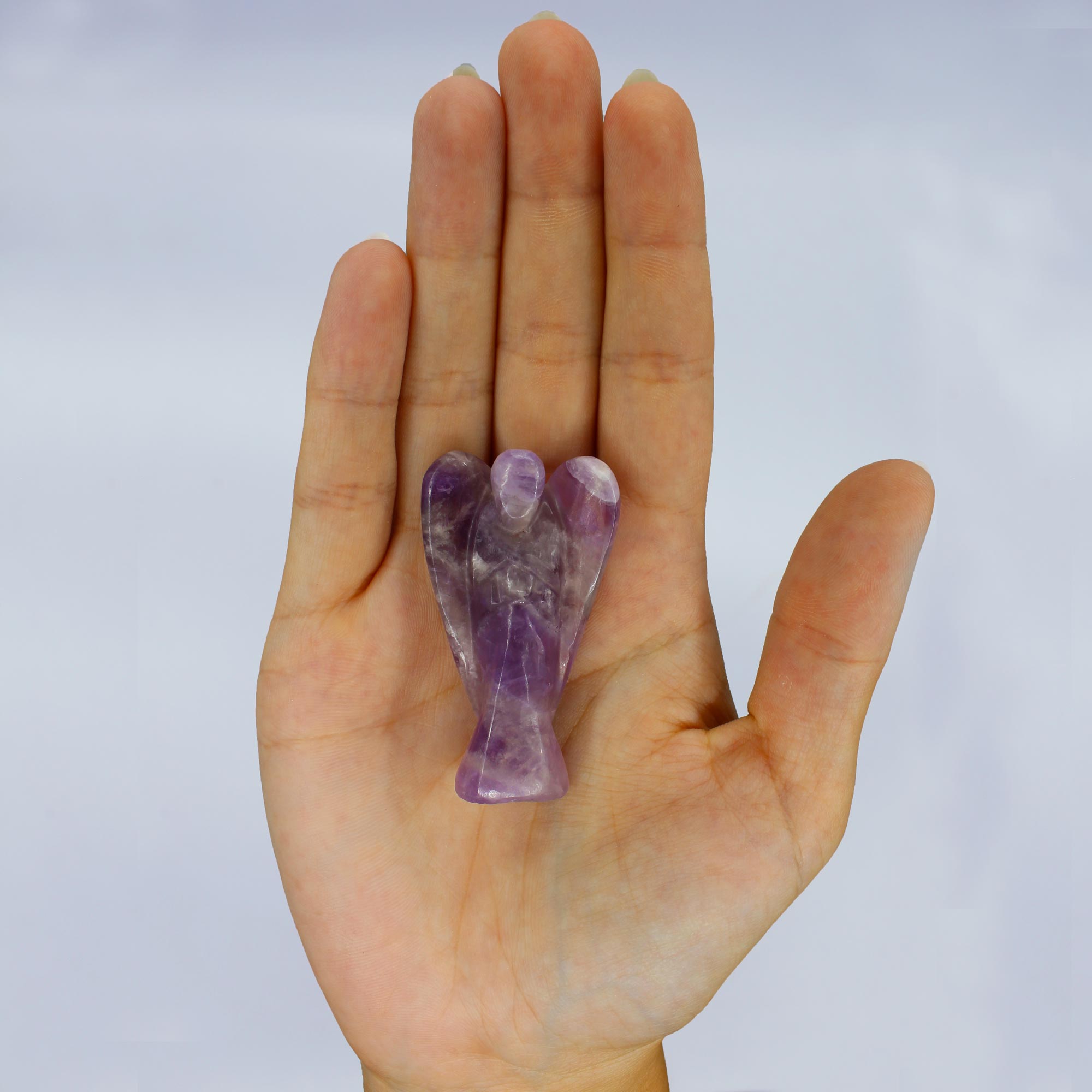 Hand Carved Gemstone Angel - Amethyst From Witch, Please!