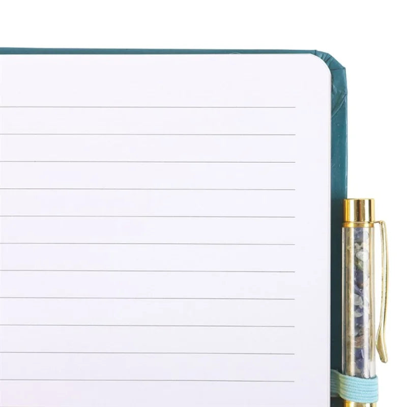 Hand of Hamsa A5 Notebook with Crystal Chip Pen