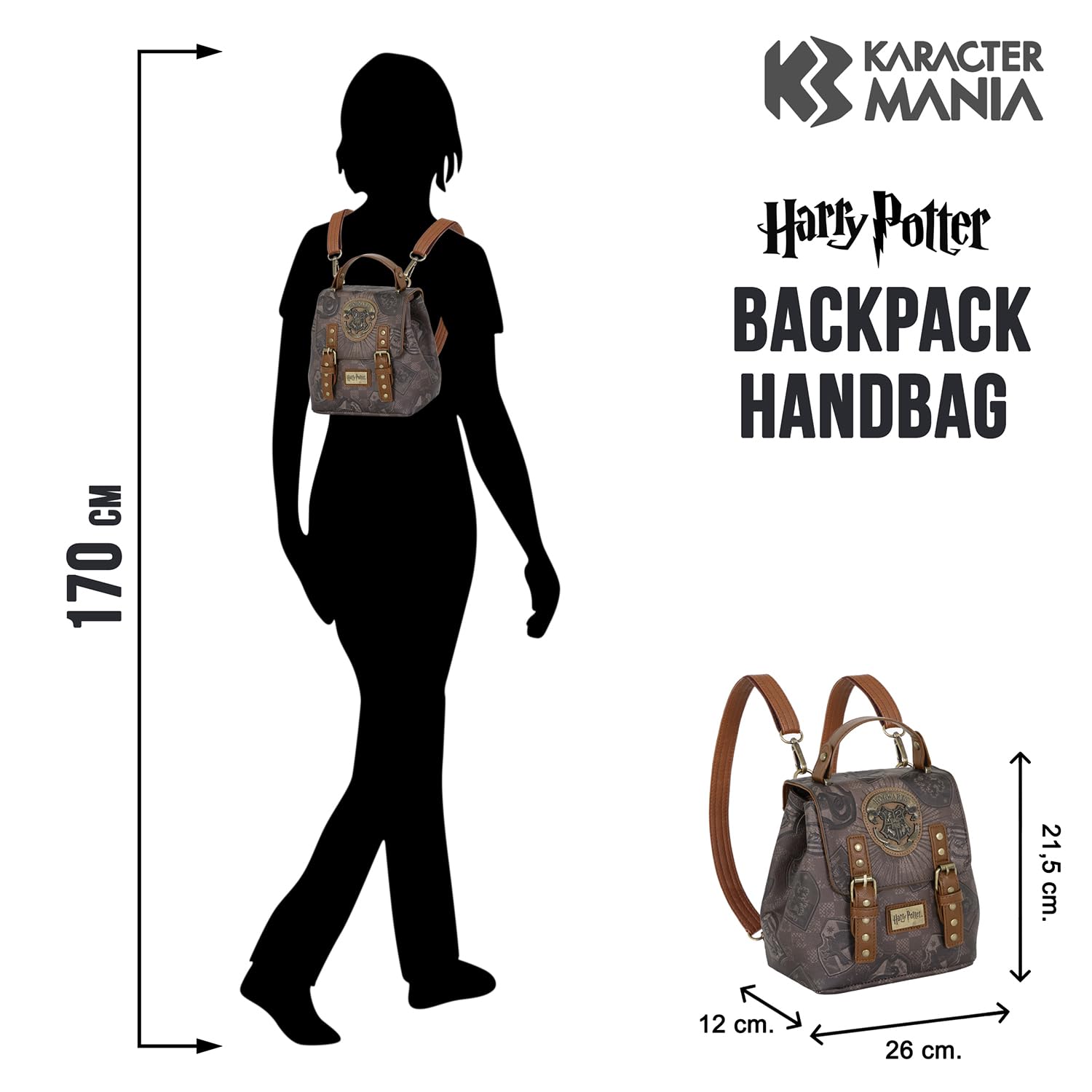 Harry Potter Brown Quest Backpack-Handbag Harry Potter Pride
