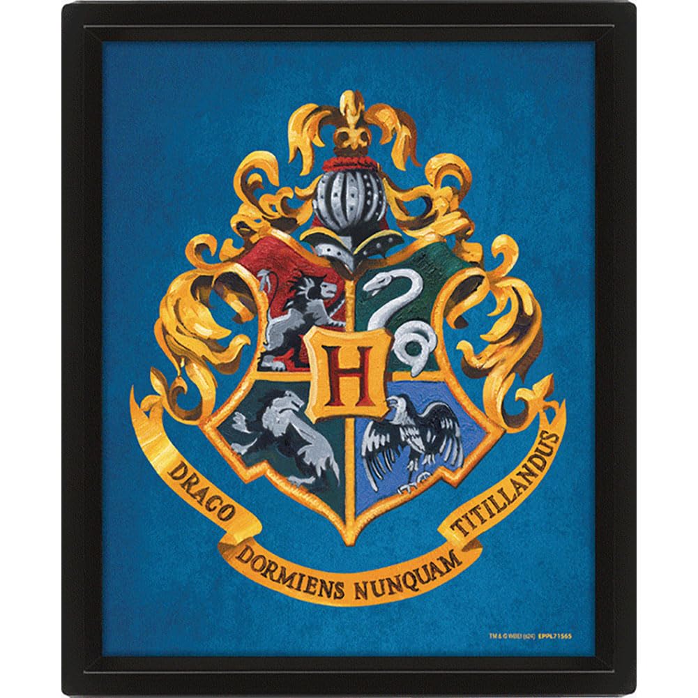 Harry Potter (Colourful Crest Ravenclaw) 3D Lenticular Poster (Framed)