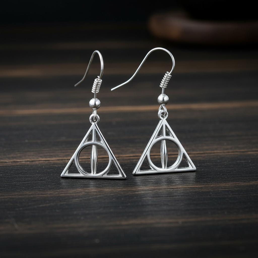 Harry Potter Deathly Hallows Drop Earrings General merchandize