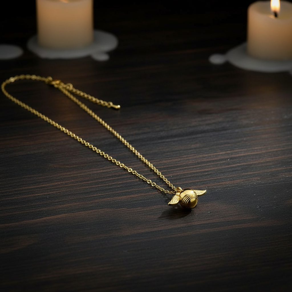 Harry Potter Golden Snitch Gold Tone Necklace General merchandize