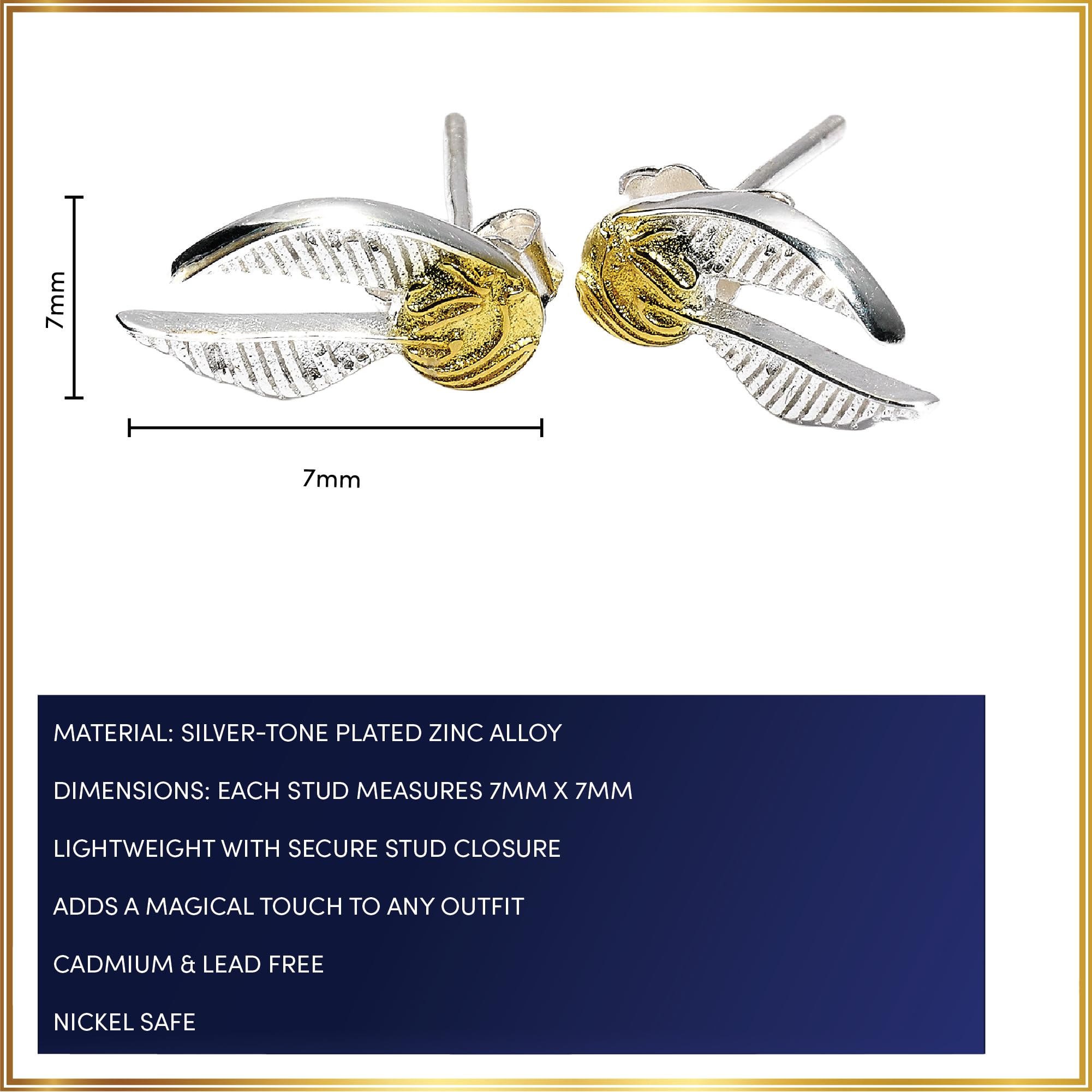 Harry Potter Golden Snitch Stud Earrings