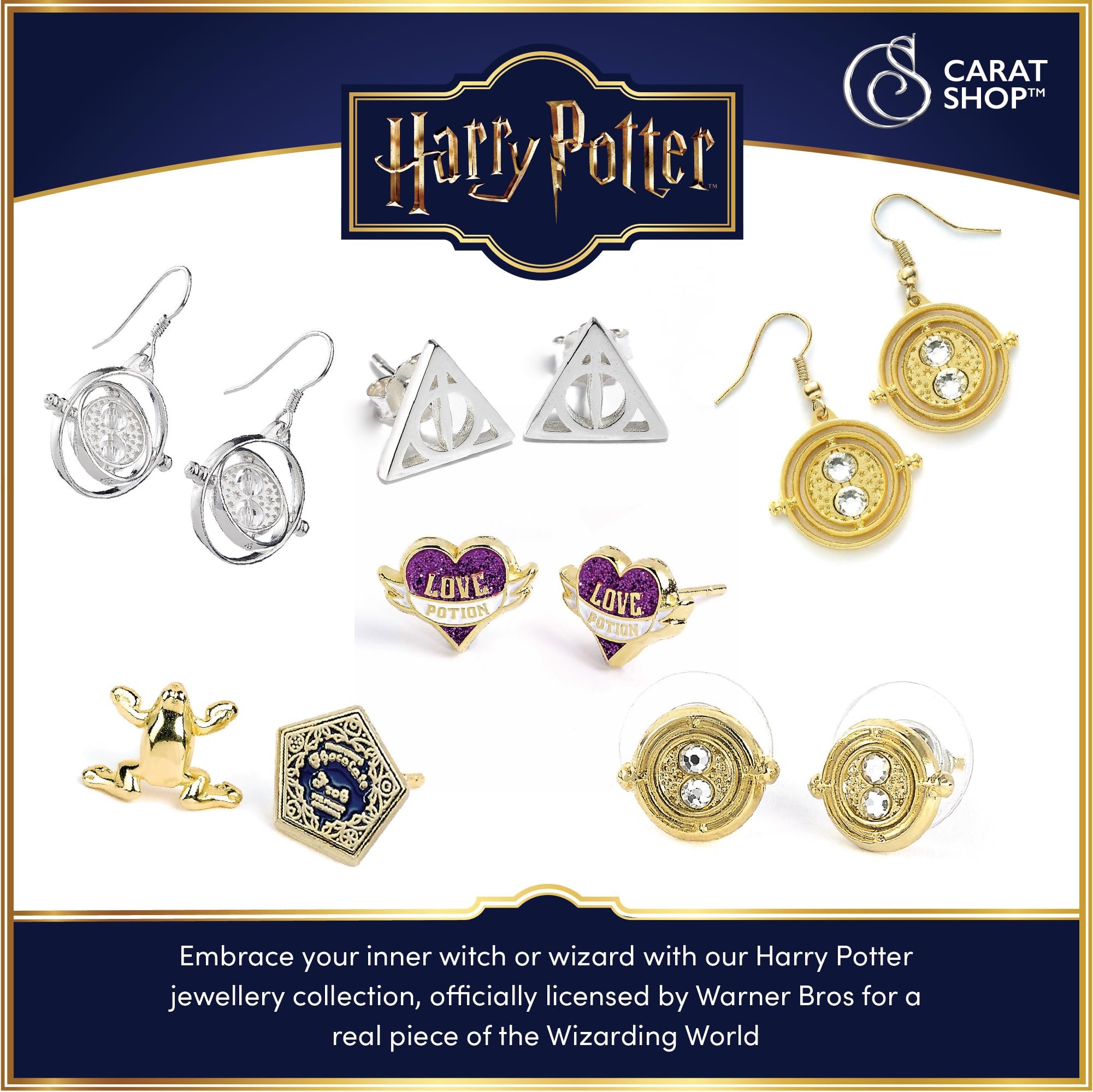 Harry Potter Golden Snitch Stud Earrings