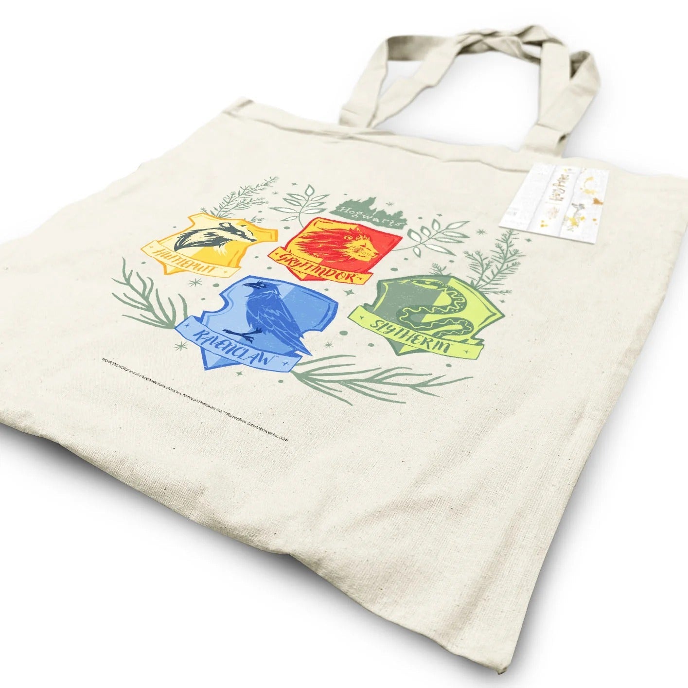 Harry Potter (Herbology Crests) Natural Tote Bag Bags