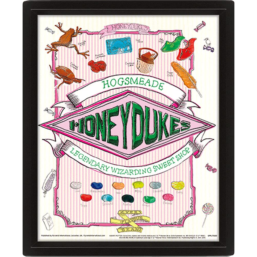 Harry Potter (Honeydukes) 10 x 8" 3D Lenticular Poster (Framed)