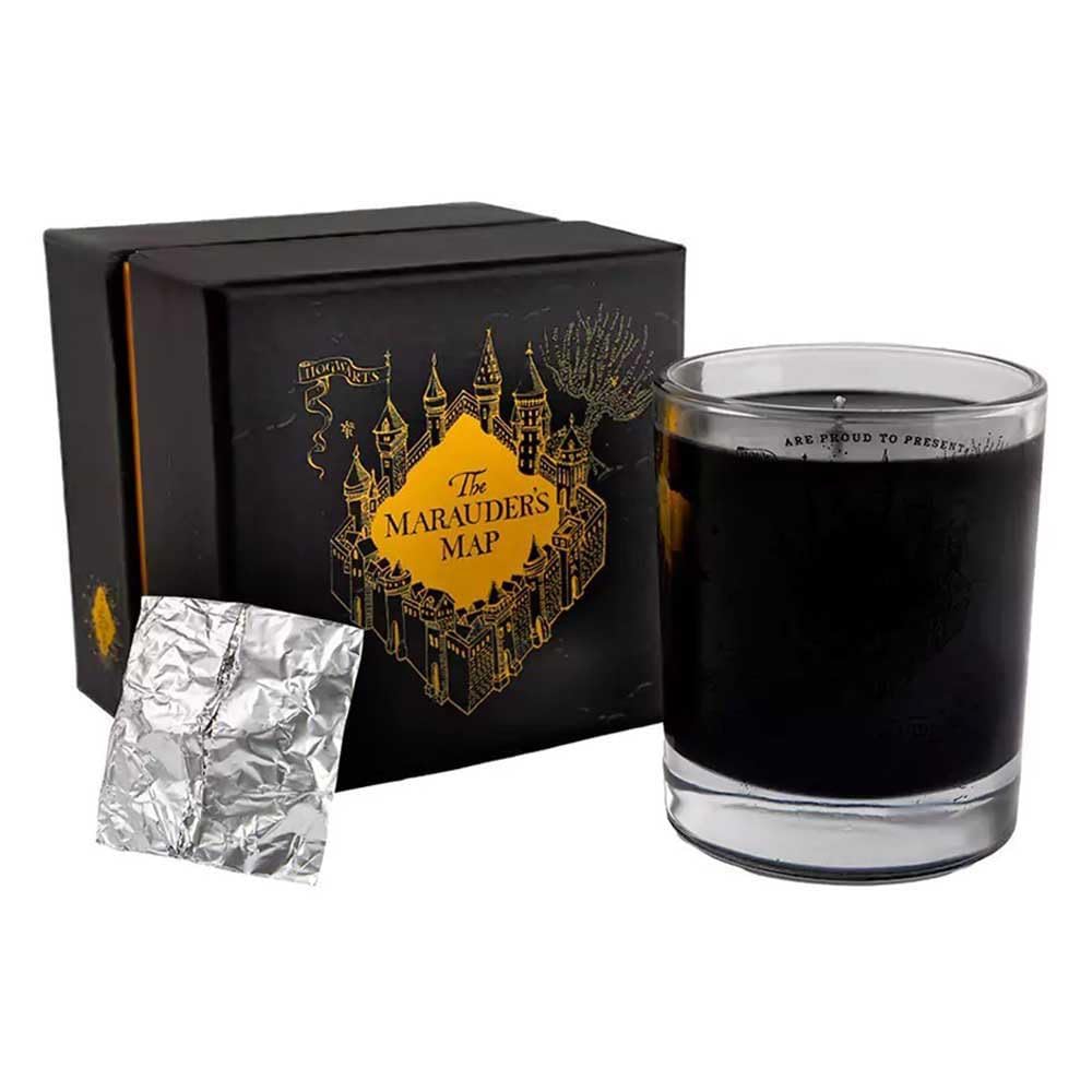 Harry Potter Marauder's Map Scented Candle with Necklace