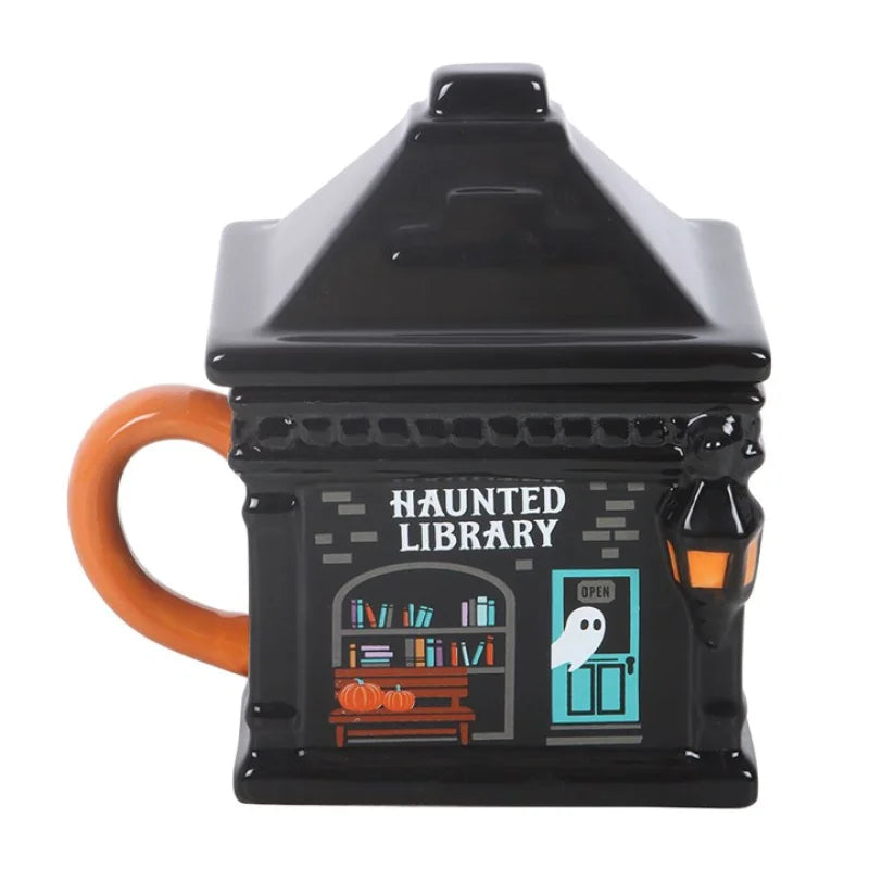 Haunted Library Lidded Mug