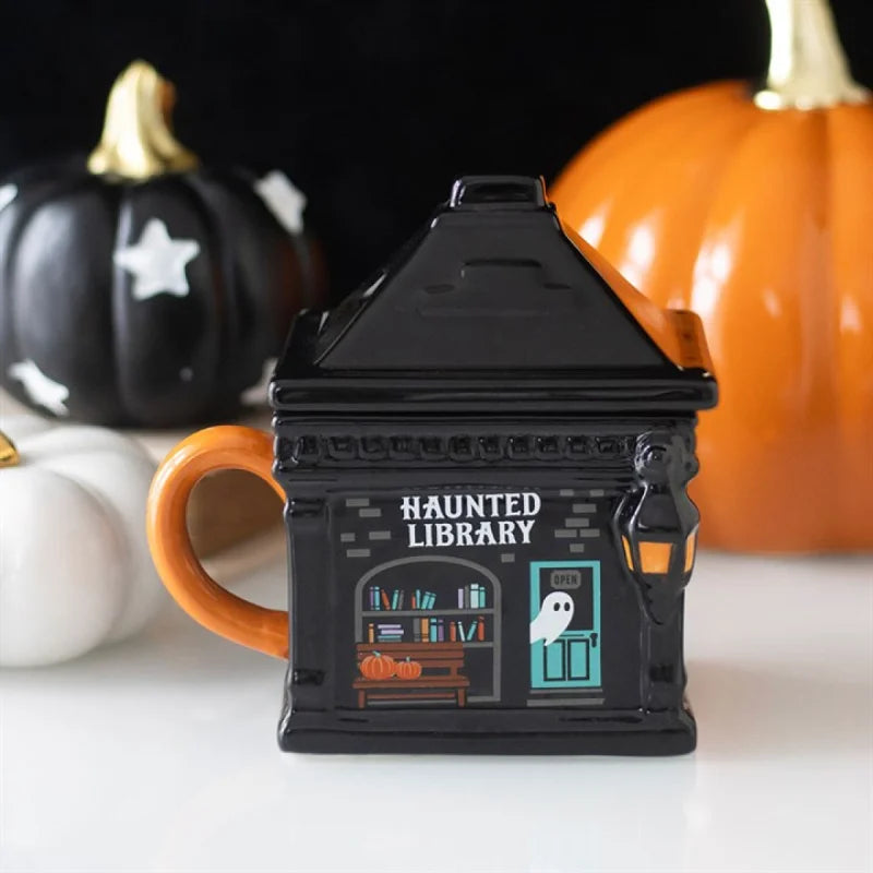 Haunted Library Lidded Mug