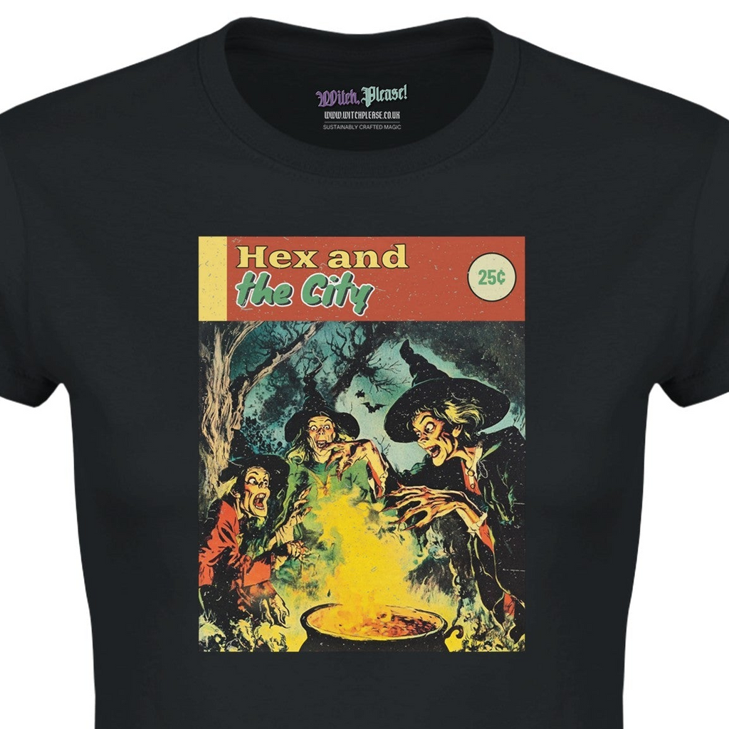 Hex And The City Classic Womens Crewneck Black T-shirt