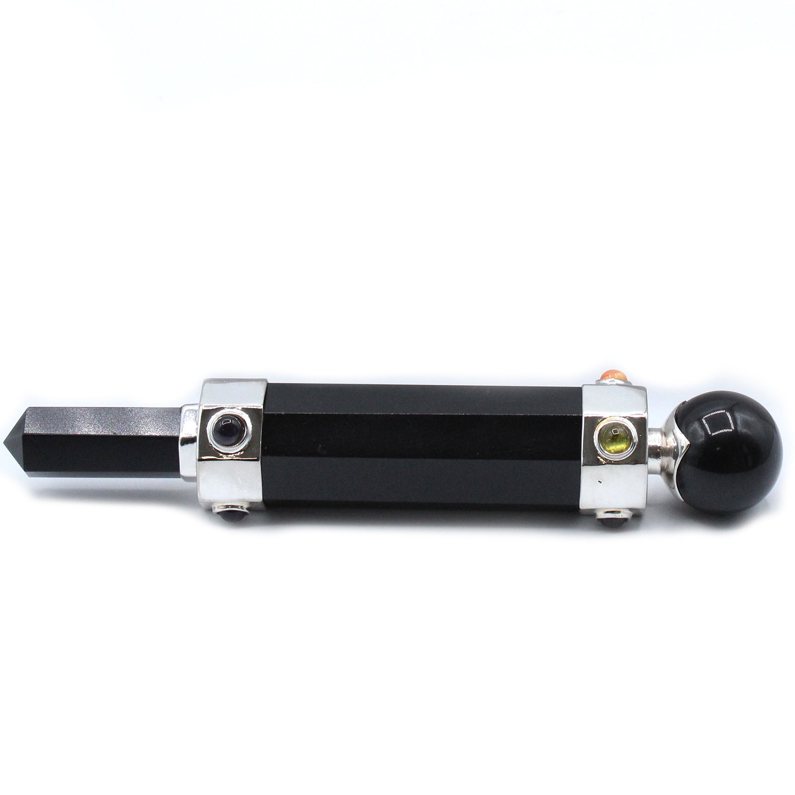 Hexagonal Crystal Healing Wand - 12cm - Black Agate From Witch, Please!