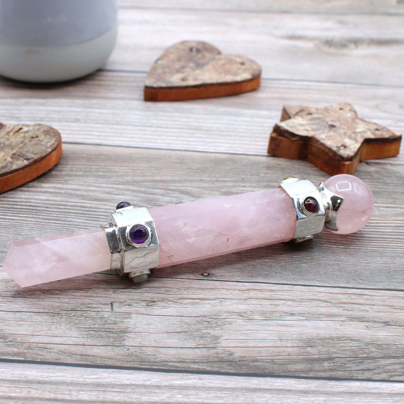 Hexagonal Crystal Healing Wand - 12cm - Rose Quartz From Witch, Please!
