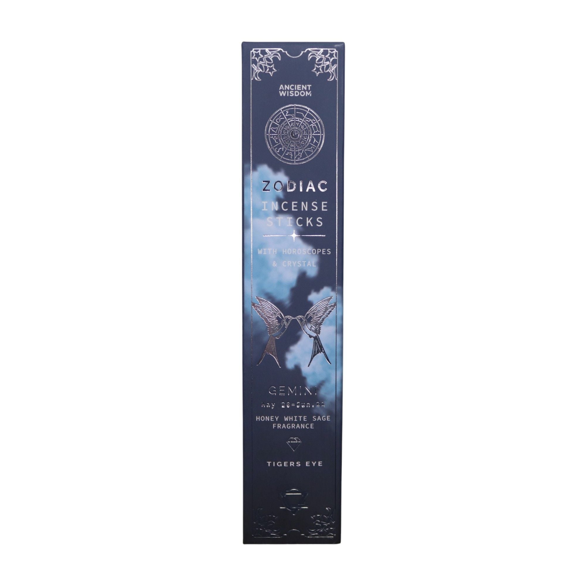 Honey White Sage Zodiac Gemstone Crystal Incense - Gemini Scents