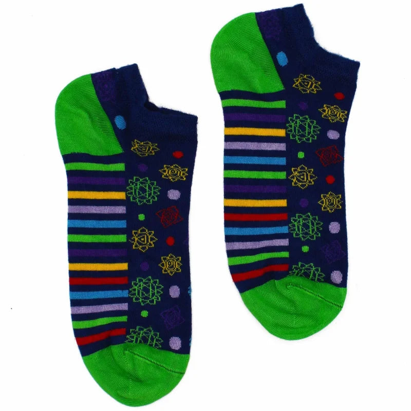 S/M Hop Hare Bamboo Socks Low (3.5-6.5) - 7 Chakra - Cut