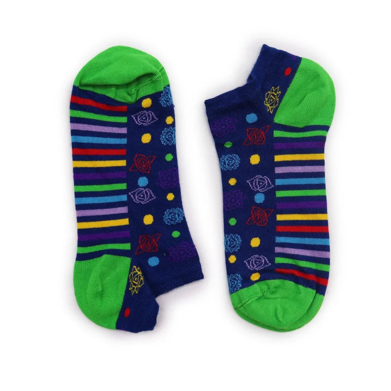 S/M Hop Hare Bamboo Socks Low (3.5-6.5) - 7 Chakra - Cut