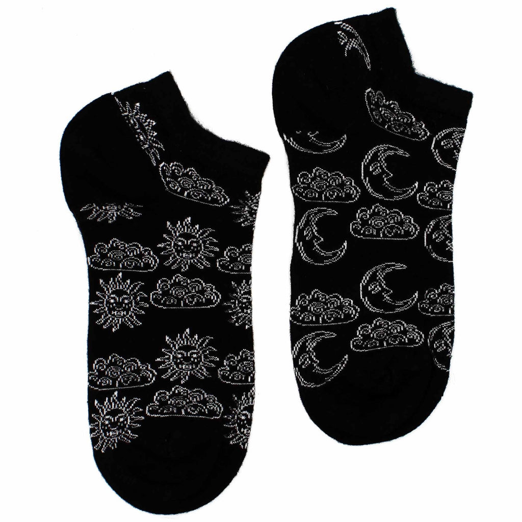 S/M Hop Hare Bamboo Socks Low (3.5-6.5) - Day and Night - Cut