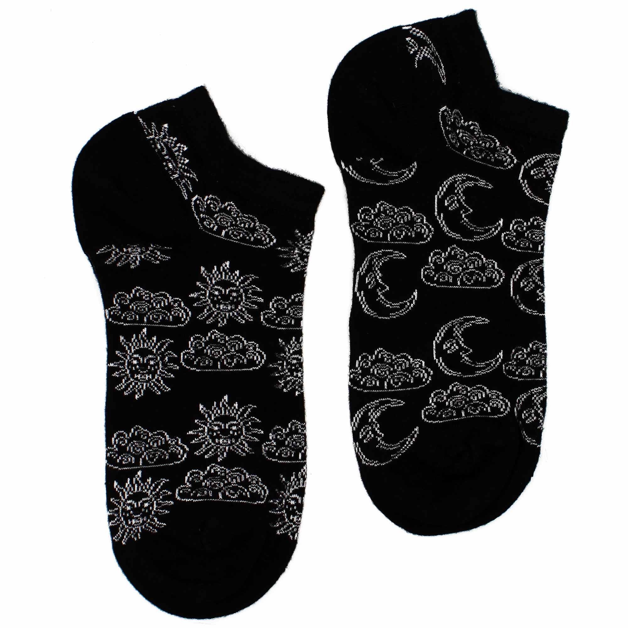 S/M Hop Hare Bamboo Socks Low (3.5-6.5) - Day and Night - Cut